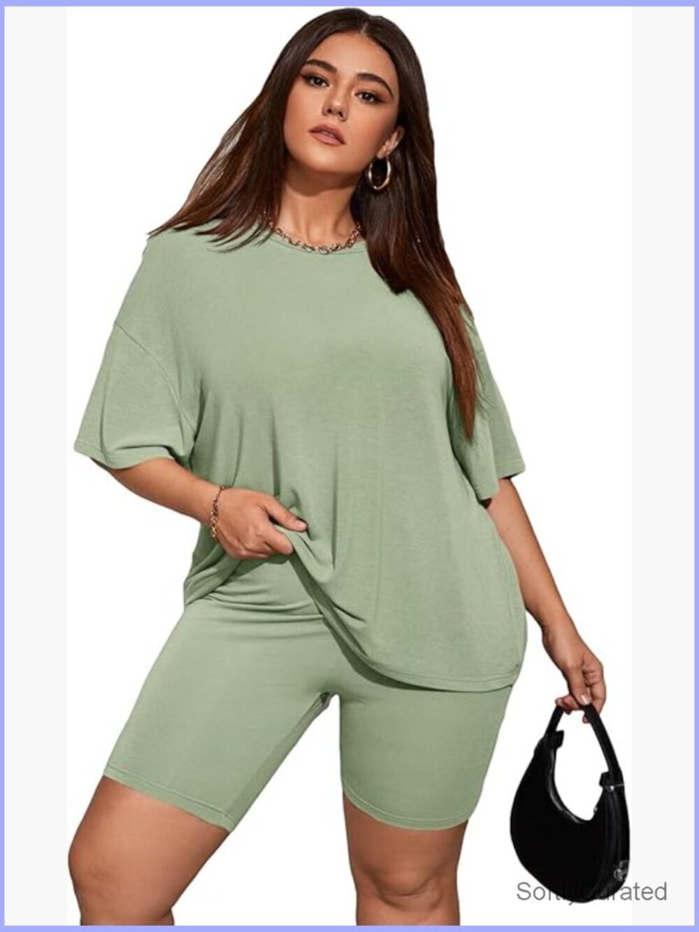 Plus Size 2 Piece Outfits Half Sleeve Tee with Biker Shorts Set Tracksuit